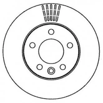 Диск тормозной VW T5 задн., вент. Jurid 562262JC