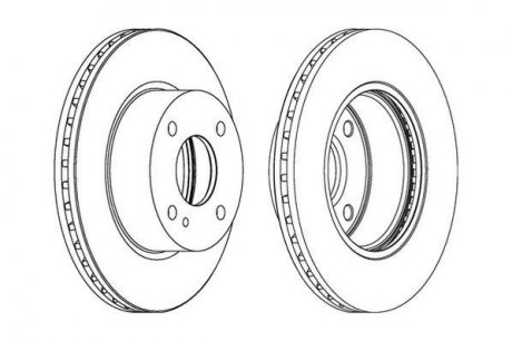 Диск тормозной FORD FIESTA VI 1.25-1.6 08- передн. Jurid 562539JC