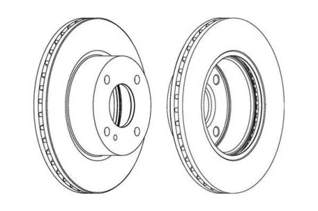 Диск тормозной FORD FIESTA VI 1.25-1.6 08- передн. Jurid 562539JC