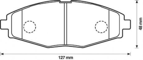 Колодка торм. диск. DAEWOO LANOS 1.5 передн. Jurid 572402J