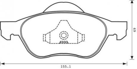 Комплект тормозных колодок, дисковый тормоз Jurid 573025J (фото 1)