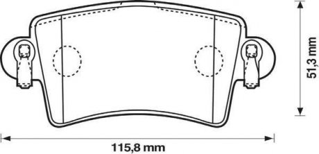 Комплект тормозных колодок, дисковый тормоз Jurid 573055J (фото 1)