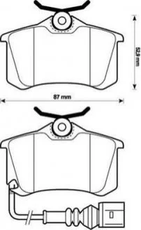 Гальмівні колодки зад. Caddy III/IV/Passat/Audi A4/A6 (Lucas) Jurid 573112J