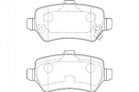 Гальмівні колодки зад. Astra G/Meriva/Zafira 98-10 (TRW) Jurid 573122D