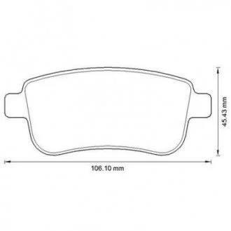 Гальмівні колодки зад. Megane III/Fluence 08- Jurid 573286J