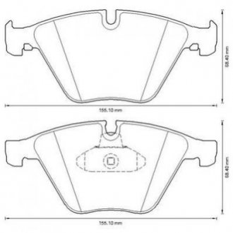 BMW Колодки торм.передн.5 F10 525/535,6 Gran Coupe,7 F01 730 10- Jurid 573305J