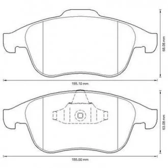 Гальмівні колодки пер. Laguna 07-/Megane 12-/Scenic 09- (ATE) Jurid 573316J