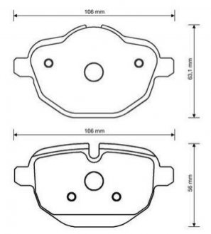 BMW Тормозные колодки задн.5 F10, X3 10- Jurid 573352J