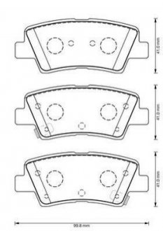 HYUNDAI Колодки тормозные задн.Tucson,Sonata,Soul,SsangYong Jurid 573369J (фото 1)