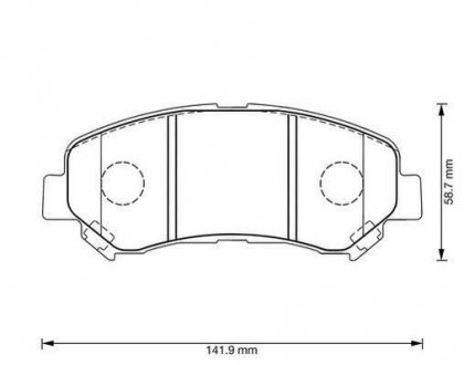 Колодка торм. диск. NISSAN QASHQAI, передн. Jurid 573379J