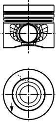 Поршень Audi A3/A4/A5/A6/Q5/Skoda Octavia II/VW Golf V/VI/Passat B6/B7 2.0D 03- (81.26mm/+0.25) KOLBENSCHMIDT 40558610