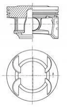 Поршень в комплекті на 1 циліндр, STD KOLBENSCHMIDT 41492600