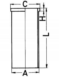 Гільза циліндра OM364 STD (97x100.4x222) KOLBENSCHMIDT 89 178 190