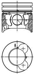 Поршень двигуна Fiat 2.0 D Multijet 2.0 BlueHDi +0.25 KOLBENSCHMIDT 99 700 610