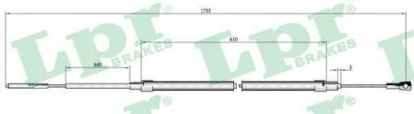 Трос ручного гальма LPR C0073B