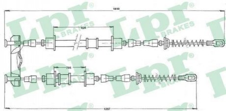 Трос ручного гальма LPR C0572B