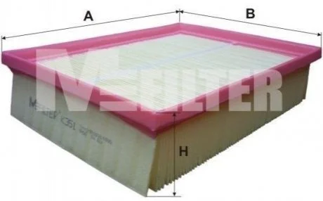 Фильтр воздушный Opel Vectra B 2.2dTi MFilter M-FILTER K 351