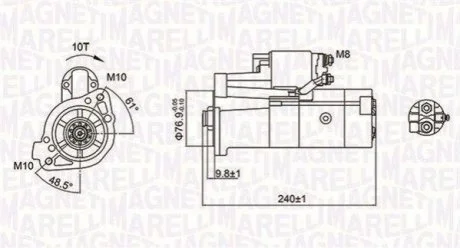Стартер MAGNETI MARELLI 063721221010