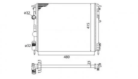 Фото 1 - радиатор, охлаждение двигателя MAGNETI MARELLI 350213103503 Радиатор, охлаждение двигателя MAGNETI MARELLI 350213103503 (фото 1)