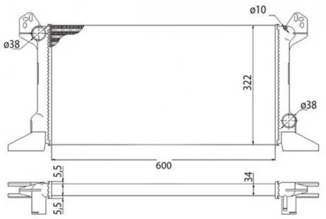 Радиатор охлаждения FORD TRANSIT (кор.код. BMQ513) MAGNETI MARELLI 350213513003 (фото 1)