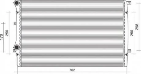 Радіатор двигуна AUDI A3, TT SEAT ALTEA, ALTEA XL, LEON, TOLEDO III SKODA OCTAVIA II, RAPID, SUPERB II, YETI VW BEETLE, CADDY ALLTRACK IV, CADDY ALLTRACK IV/MINIVAN 1.0-2.0D 02.03-09.20 MAGNETI MARELLI 350213852000