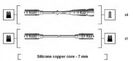 Комплект проводів запалення MAGNETI MARELLI 941175140755