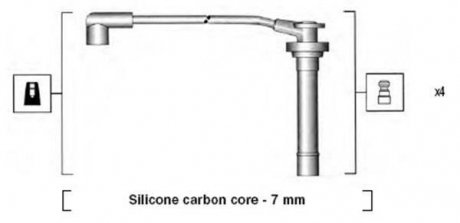 Комплект высоковольтных проводов NISSAN PRIMERA 1,6 16V -96 [] MAGNETI MARELLI 941295120858