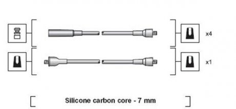 Комплект проводів запалення MAGNETI MARELLI 941318111024
