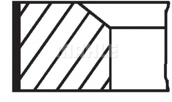 Комплект колец на поршень MAHLE MAHLE / KNECHT 01570N2 (фото 1)