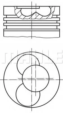 Поршень 81.00 STD VW LT 28-35,28-46 II 2.5TDI AVR,BBR 99- MAHLE / KNECHT 030 88 00 (фото 1)