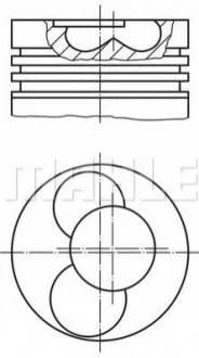 Поршень 81.00 STD VW LT 28-35,28-46 II 2.5TDI AVR,BBR 99- MAHLE / KNECHT 030 88 00