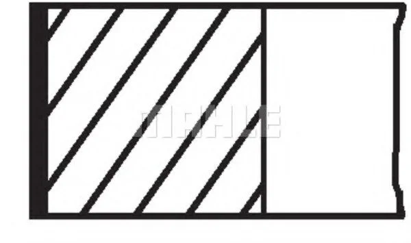 Кольца поршневые MAHLE / KNECHT 03980 N0 (фото 1)
