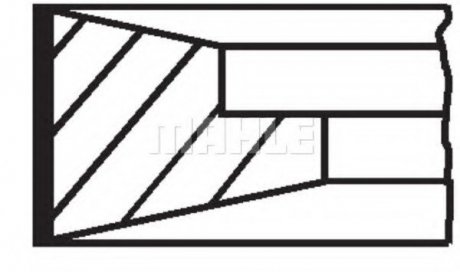 Кільця поршневі (1cyl). DEUTZ BF4M1013/BF6M1013). D 108.0 (3/2/3.5) MH MAHLE / KNECHT 099 99 N0