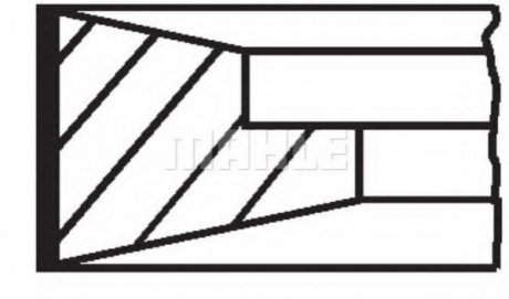 Кільця поршневі (1cyl) RVI, VOLVO MH MAHLE / KNECHT 099 RS 00127 0N0