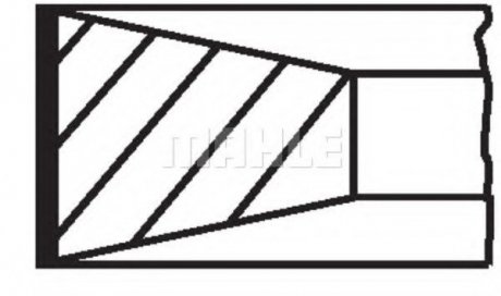 Кольца поршневые (1cyl). DAF MAHLE MAHLE / KNECHT 213 09 N0 (фото 1)