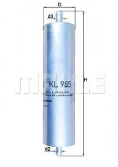 Фото 1 - топливный фильтр KNECHT MAHLE / KNECHT KL985 Топливный фильтр KNECHT MAHLE / KNECHT KL985 (фото 1)