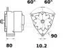 Генератор 28V 55A MH MAHLE / KNECHT MG 460 (фото 1)