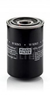 Фільтр масляний -FILTER MANN W 929/3 (фото 1)