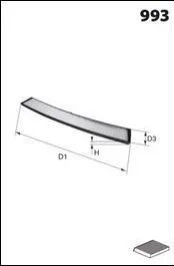 Фільтр салону (аналогWP9003/LAK102) MECAFILTER EKR7098