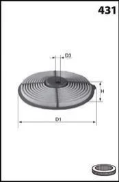 Фільтр повітря (аналогWA6553/LX884) MECAFILTER EL3800