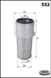 Фільтр повітря (аналогWA6104/LX16) MECAFILTER EL3827