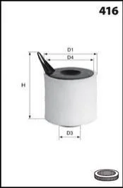 Фільтр повітря (аналогWA9511/LX1651) MECAFILTER EL9136