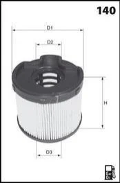 Фільтр палива OEM PEUGEOT (аналогWF8195/KX87D) MECAFILTER ELG5237