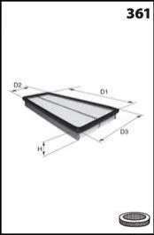 Фільтр повітря (аналогWA6371/LX1022) MECAFILTER ELP3907