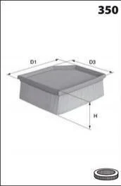 Фільтр повітря (аналогWA6705/LX752) MECAFILTER ELP9083