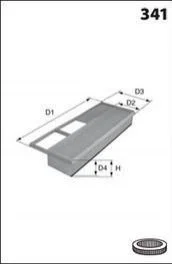 Фільтр повітря (аналогWA9528/LX1920) MECAFILTER ELP9141