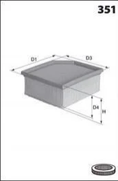 Фільтр повітря (аналогWA9658/LX2067) MECAFILTER ELP9329