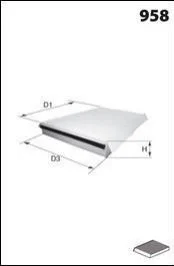 Фільтр салону (аналогWP6984/LA83) MECAFILTER ELR7077