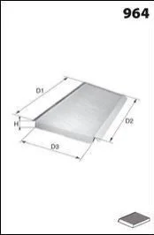 Фільтр салону (аналогWP9102/LA129) MECAFILTER ELR7084