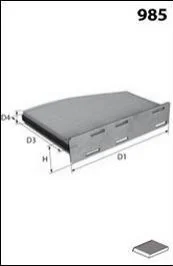 Фільтр салону (аналогWP9146/LA181) MECAFILTER ELR7127